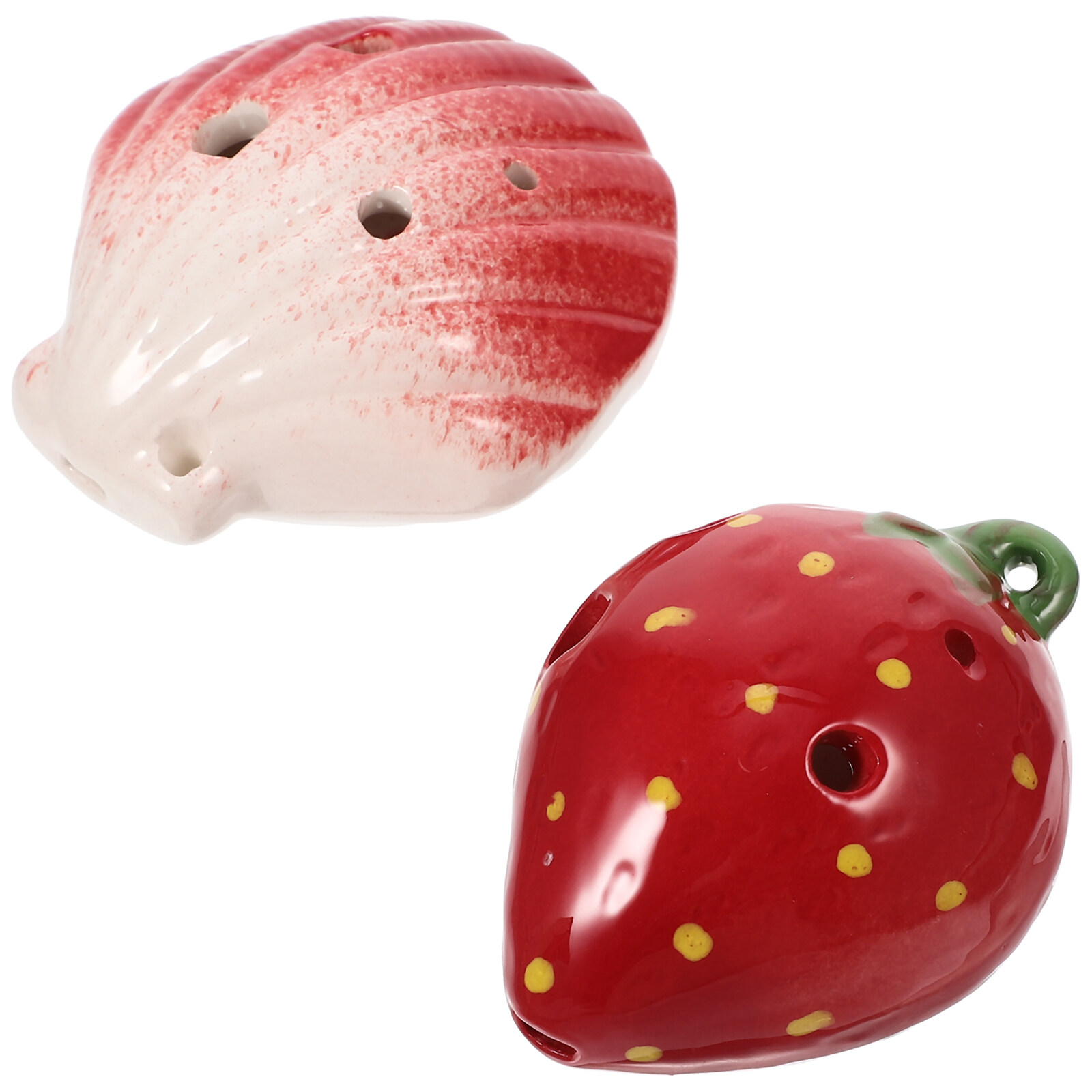 NUOLUX 2pcs Cartoon 6 Holes Novelty Ceramic Ocarina Gift Dexterous Ocarina Souvenir